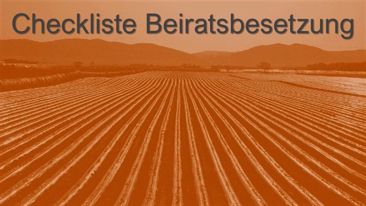 Wie besetze ich Beiräte optimal?
In meiner kostenlosen Checkliste erhalten Sie Anregungen und Antworten auf viele Fragen. 
👉 Link zur Checkliste: buff.ly/3c8queq

#kmu #familienunternehmen #beirat #aufsichtsrat #mittelstand