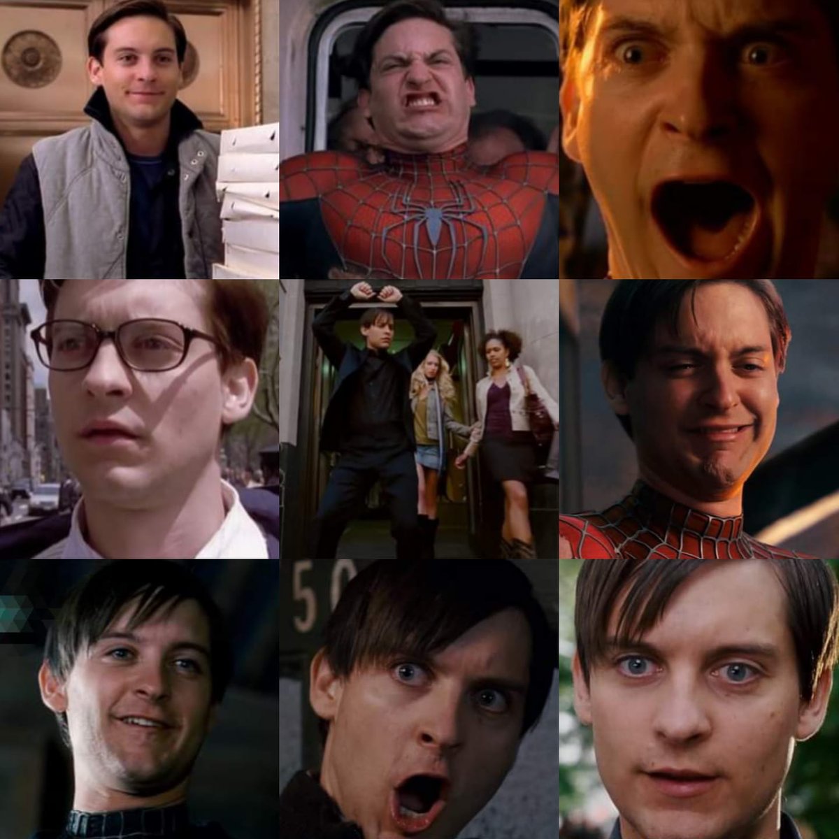 Happy Birthday Tobey Maguire(27/6)🎂🎉🎊
(Another iconic face of him)
Edited by myself
#spidermanactor
#marvelcinematicuniverse 
#actorbirthday
#photocollage