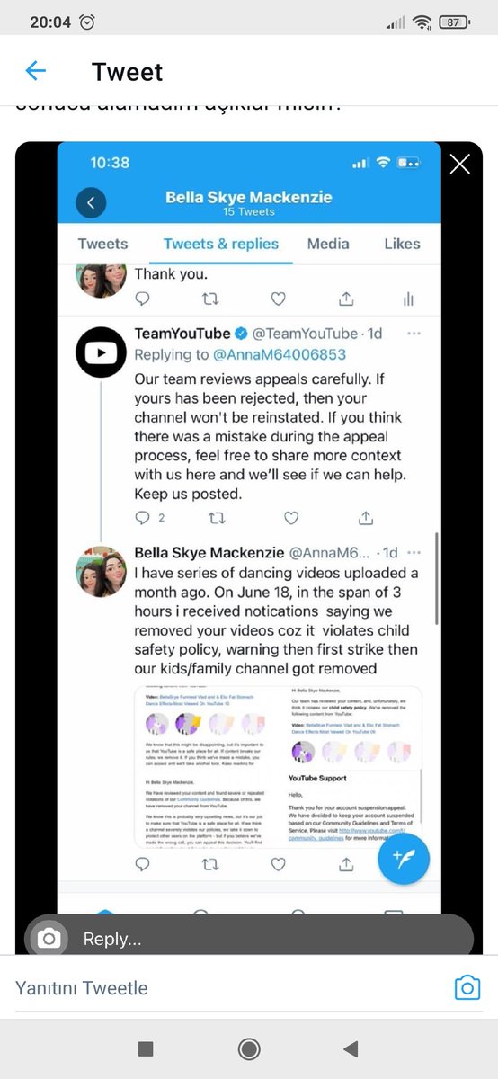 ErcanBasusta's tweet photo. @TeamYouTube and a channel broadcasting similar to my content was opened. YouTube admitted it was wrong. https://t.co/LxNGHRnbSC