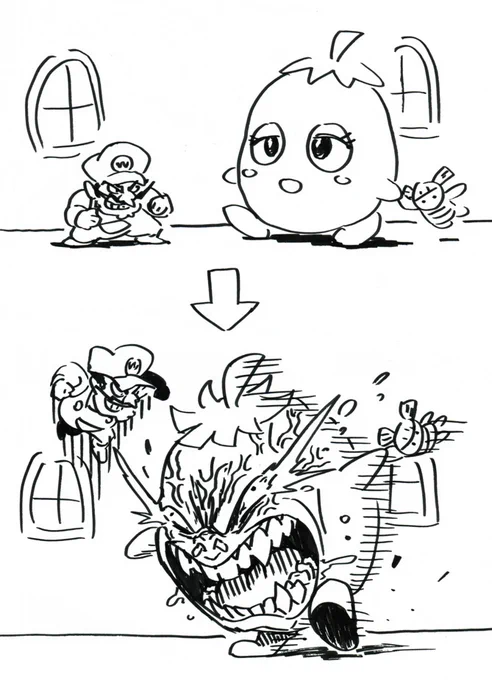昔コロコロで見た、ワリオだったかのゲーム記事に載っていたこんなキャラの事をふと思い出しました。
どんなキャラかどなたか教えて頂けますでしょうか。
 #任天堂 