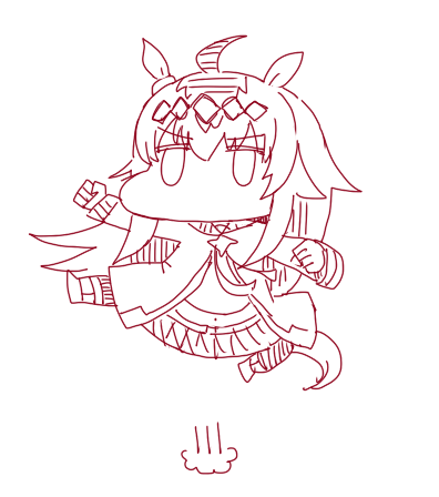 オグリキャップ(ウマ娘) 「やっぱりクロノジェネシスしか勝たん 」|コーポのイラスト