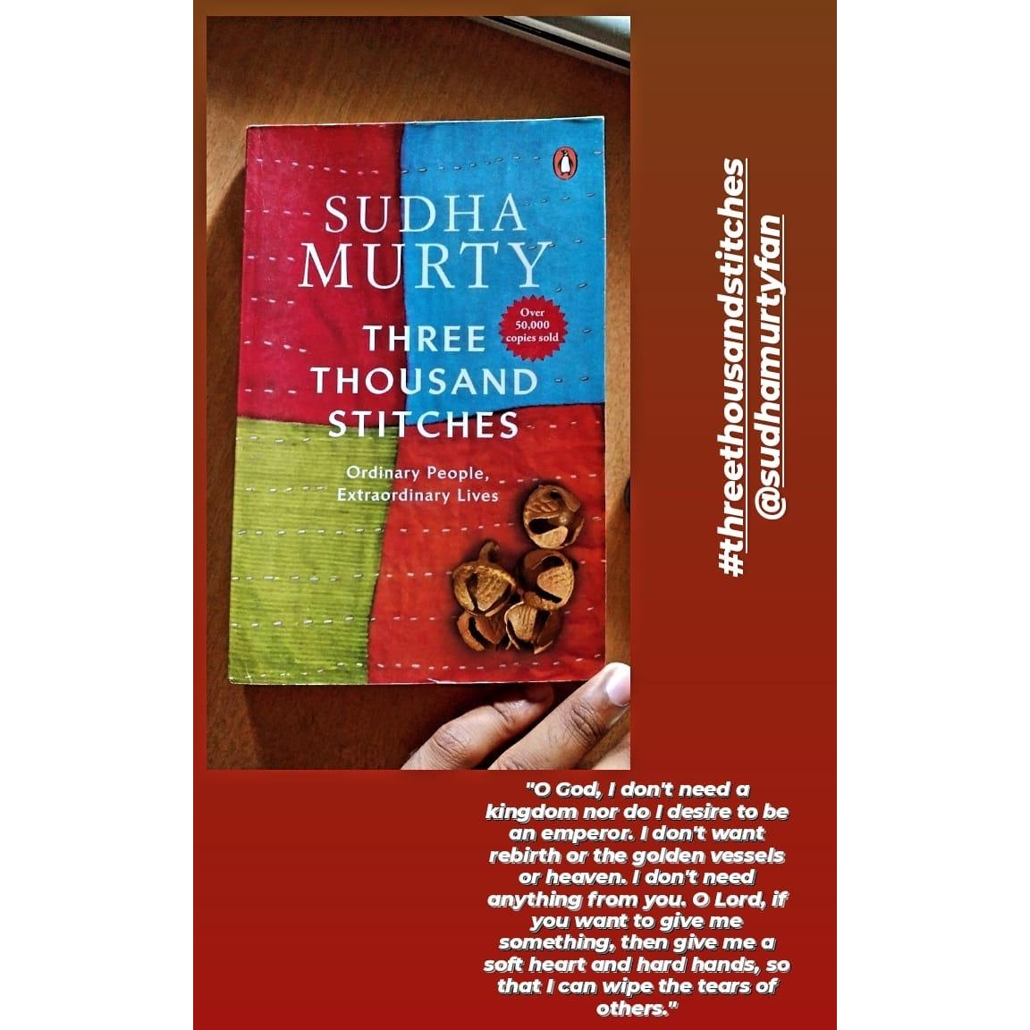 #ThreeThousandStitches
#sudhamurtybooks
@PenguinIndia