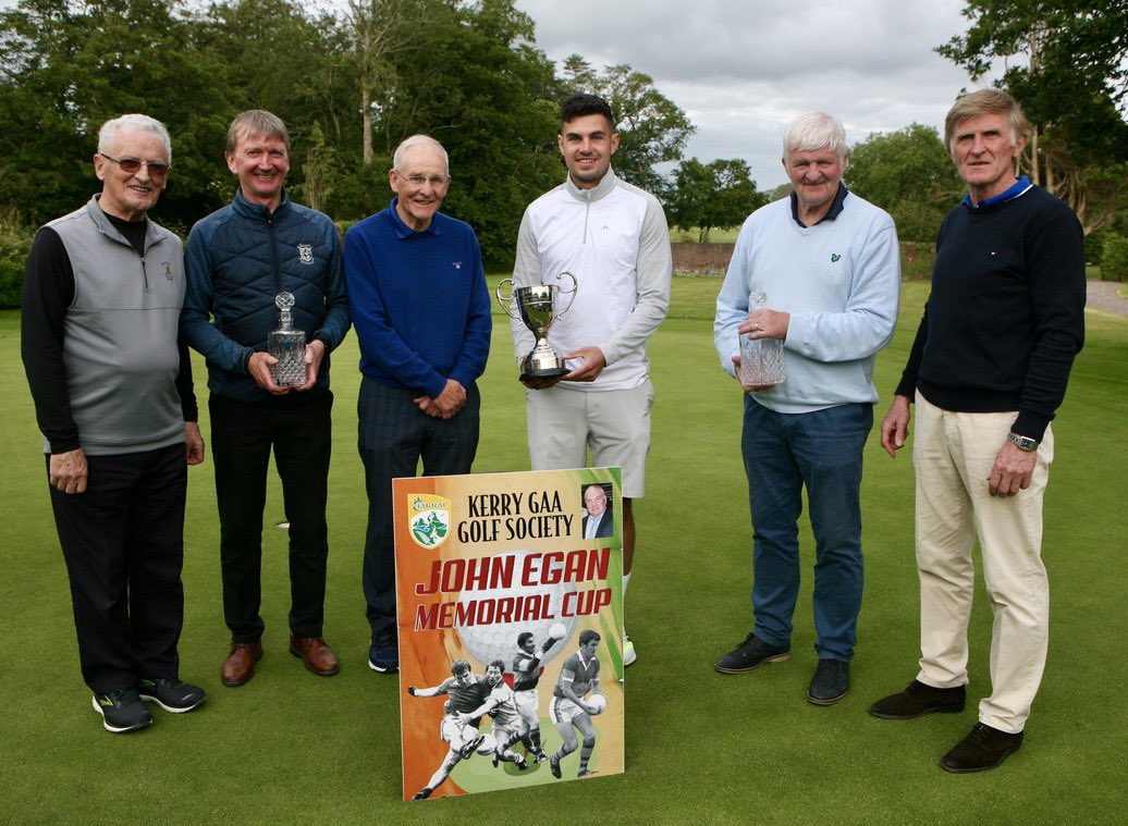 Beaufortgolf's tweet image. What a great day it was yesterday for The @Kerry_Official Golf society and their John Egan memorial cup. A great turn out including the visit of @JohnEgan92 As it played out the spoils went to the locals Beaufort GAA who finished in Top Spot !  @GolfDigestIre @IrishGolferMag