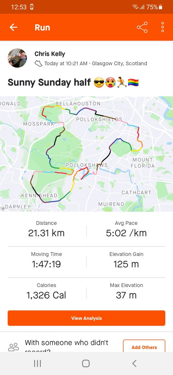 chr1stopherleo's tweet photo. What have you done today to make you feel proud?!
A wee half to finish off #pridemonth ππ³οΈβππ
#Pride2021 #Pride #SundayRunning #SunnyRunning #GlasgowRunning https://t.co/BW2slTeRTv