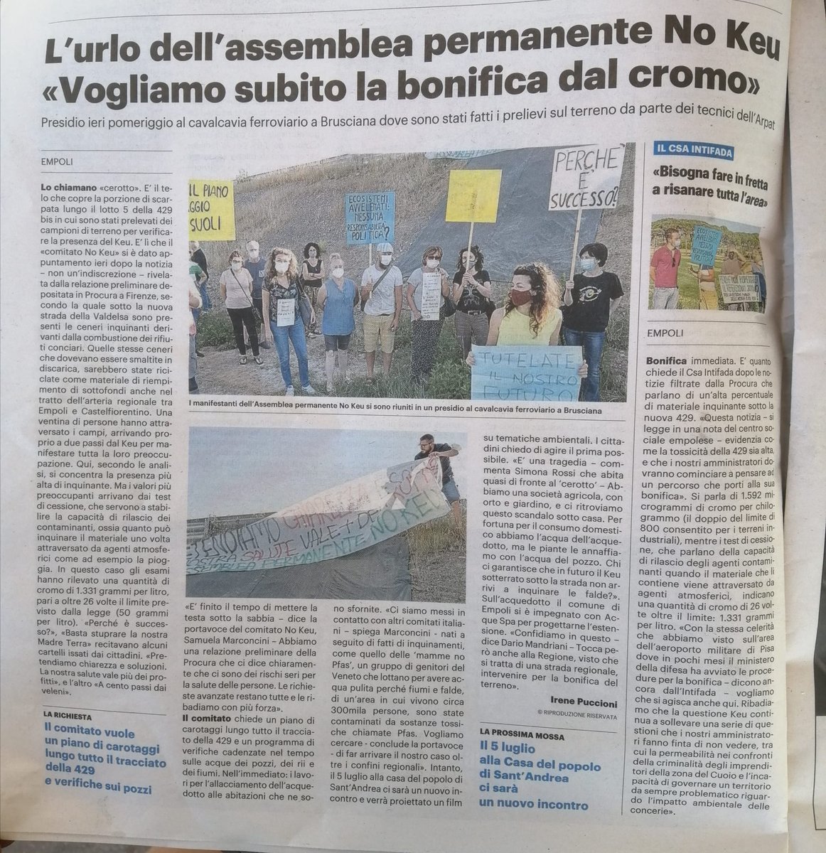 AndreaBotti12's tweet photo. #Empoli #nokeu BONIFICA SUBITO!
Comunicato stampa del Csa Intifada @crempoli 
Da una relazione preliminare depositata in procura su 5 campionamenti ad Empoli
i valori più alti riguardano la parte alta del rilevato stradale. 

Leggi sulla nostra pagina fb:
https://t.co/FiyYlien7M https://t.co/0oMLmgd90n