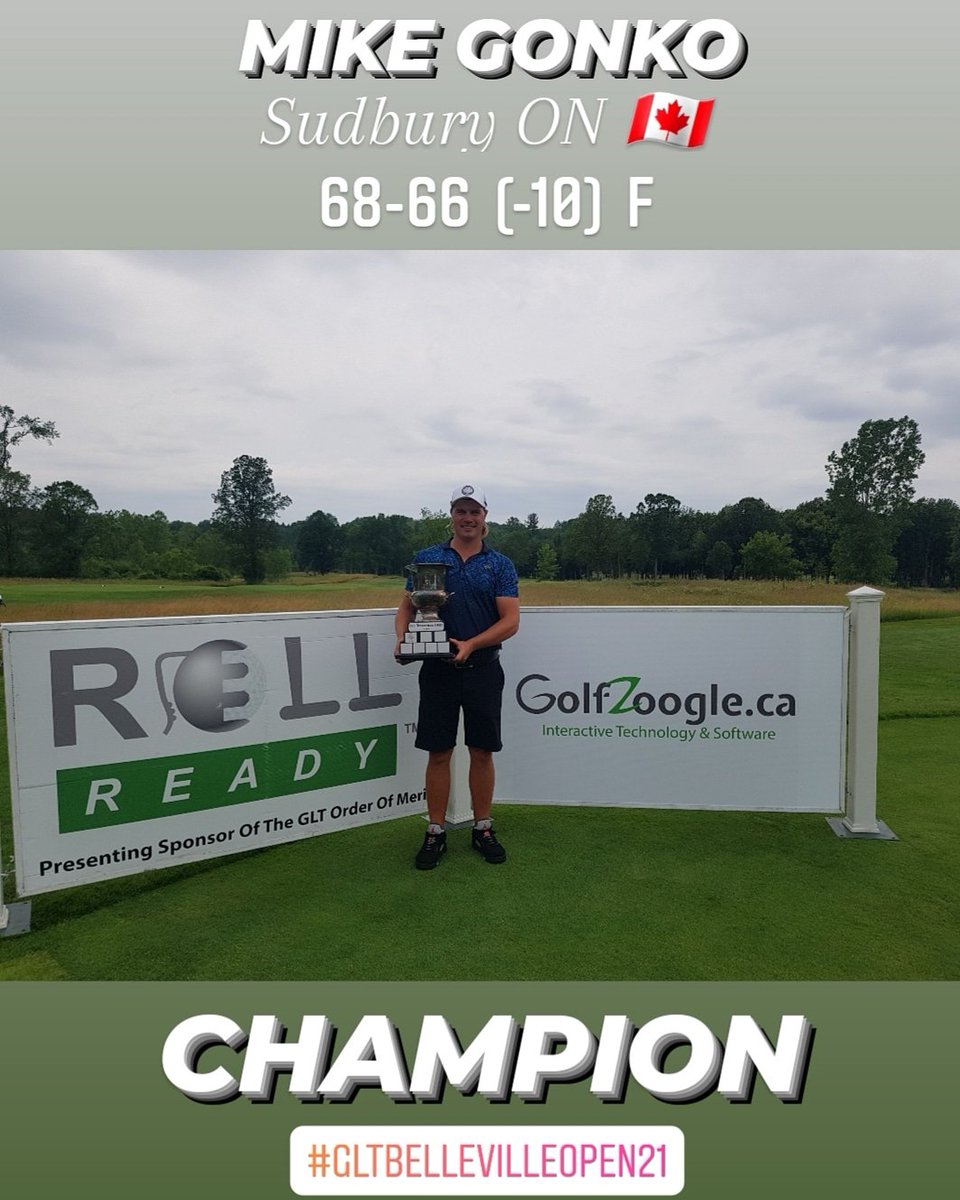 GreatLakesTour's tweet photo. ICYMI: 🇨🇦 Mike Gonko of Sudbury ON wins for the first time on the GLT after 13 years as a member. Gonko posted rounds of 68-66 (-10) @trilliumwood to win by 1 over Chris Wilson of Toronto ON at the #GLTBellevilleOpen21

FINAL RESULTS 
https://t.co/WI5qGdKqBC https://t.co/6IJgwluAQ9