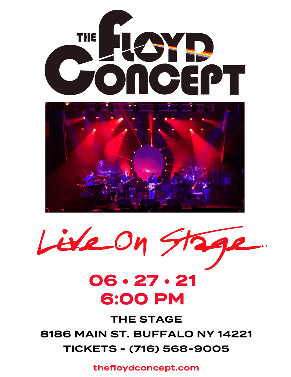 floyd_concept's tweet photo. TONIGHT! @floyd_concept  features some of the area's most revered musicians &amp; production professionals. The Stage 8166 Main St. Williamsville. Doors 5PM Show 6PM. 
The Floyd Concept is: 
Tom Bender 
Geno McManus
Ron LoCurto
Jack Prybylski
Paul Yates 
Mike Digaetano 
Dan Bird https://t.co/hjAD6GFPfL