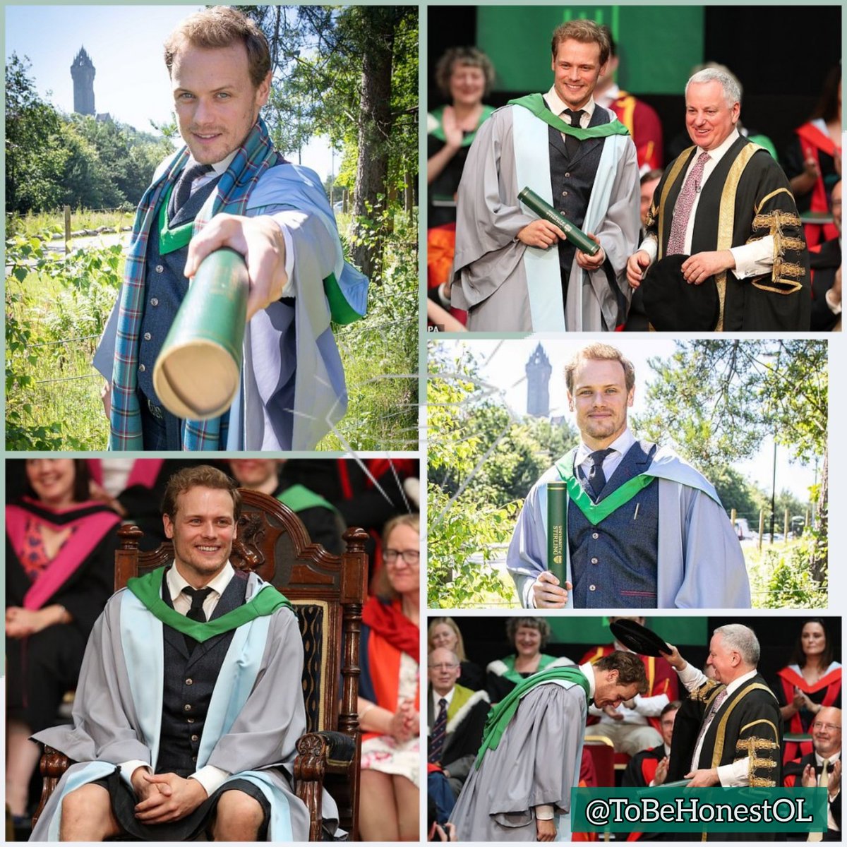 Two years ago today @SamHeughan received an honorary degree from the University of Stirling for his outstanding contribution to acting and charitable endeavours.
A proud and well-deserved moment 💪🏻
#SamHeughan #UniversityOfStirling #MyPeakChallenge #Outlander #MenInKilts