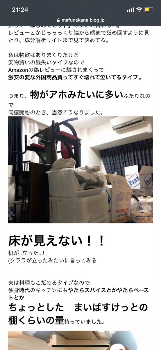 【ある日突然リビングが◯◯になっていた話】ブログ更新しました!
今回は漫画もだけど、多趣味夫と汚部屋住人が同棲したら部屋が本当にやばいことなった話や初喧嘩の話など。
最近文章はもっぱらブログに移行してるので読者登録よろしくお願いします!
https://t.co/JLrINksSbJ