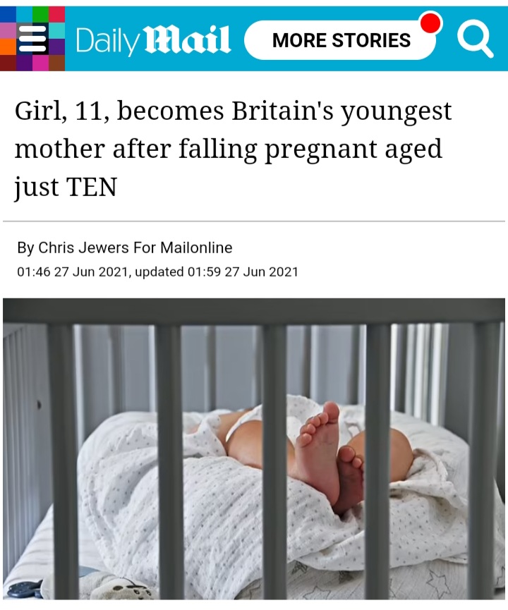 MartinBarrow's tweet photo. Hey Daily Mail, this is rape.  10-year-old girls don't 'fall' pregnant. https://t.co/80lCoqohzZ