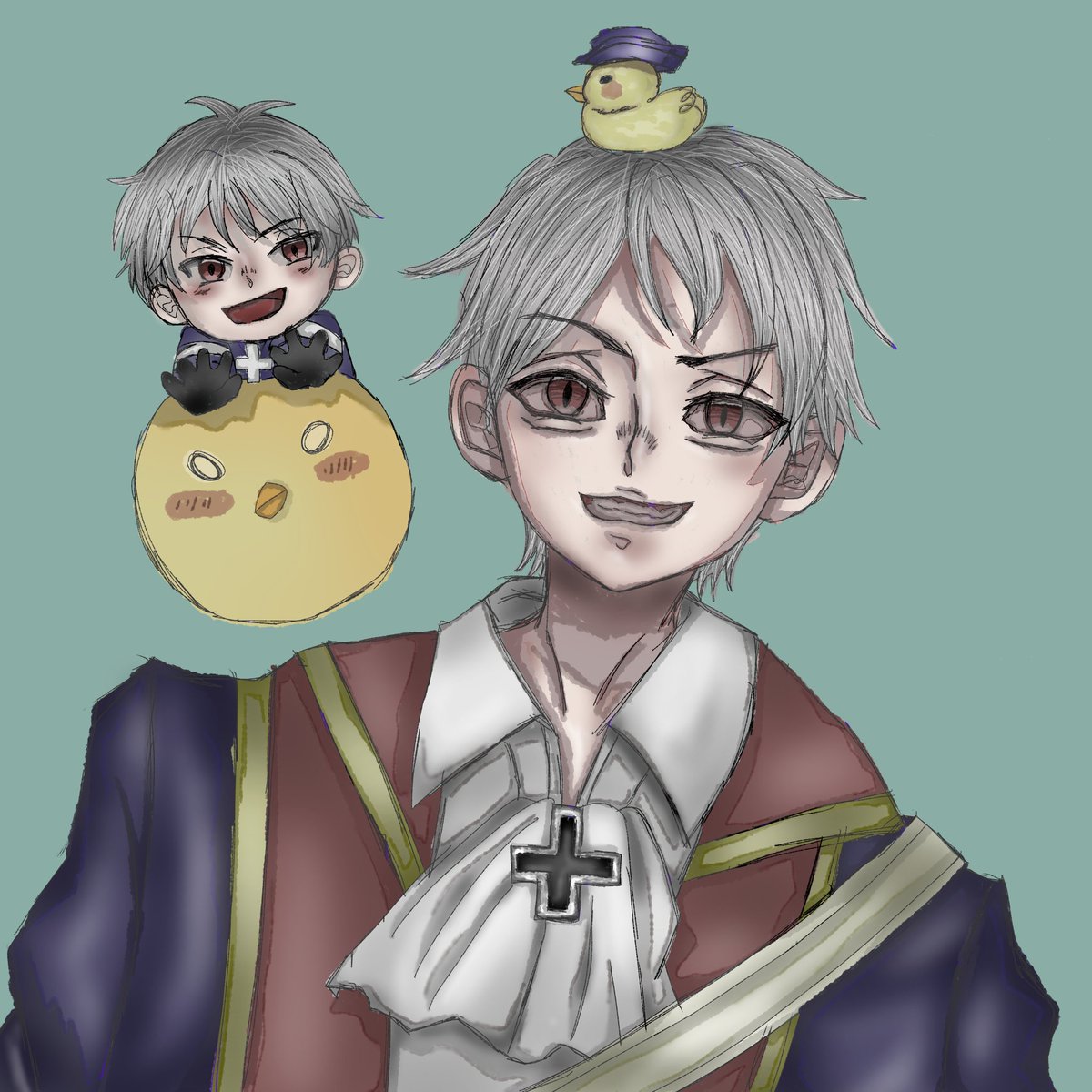 たらこパスタちゃん على تويتر ヘタリア イラスト 絵師さんと繋がりたい ヘタリアのギルベルト君です ケセセセセー 俺様 カッコいいだろー って言ってそう笑