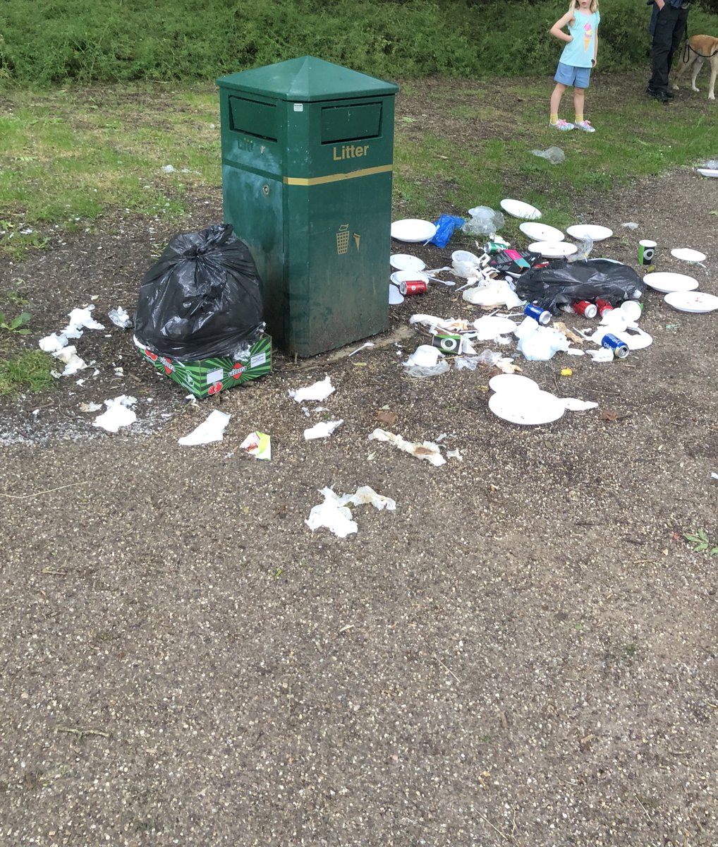 Hey <a href="/TheParksTrust/">The Parks Trust</a> this is at the Willen lake north car park 😟
