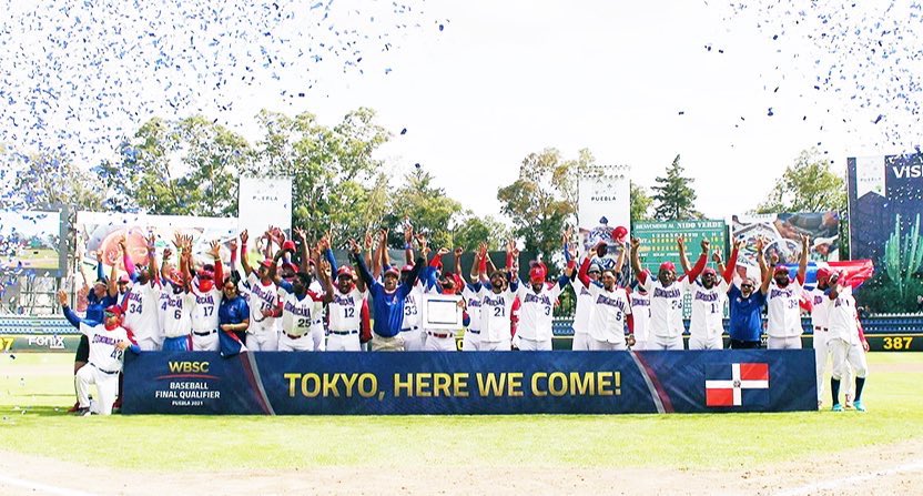 WBSCPresident's tweet photo. Congratulations to the Dominican Republic for their qualification for @Tokyo2020 joining Israel, Japan, Korea, Mexico and USA in the baseball event. 

Thanks to everyone’s efforts @WBSC for completing all qualifications keeping everyone safe from COVID, with 0 infections https://t.co/9fySthfUPQ