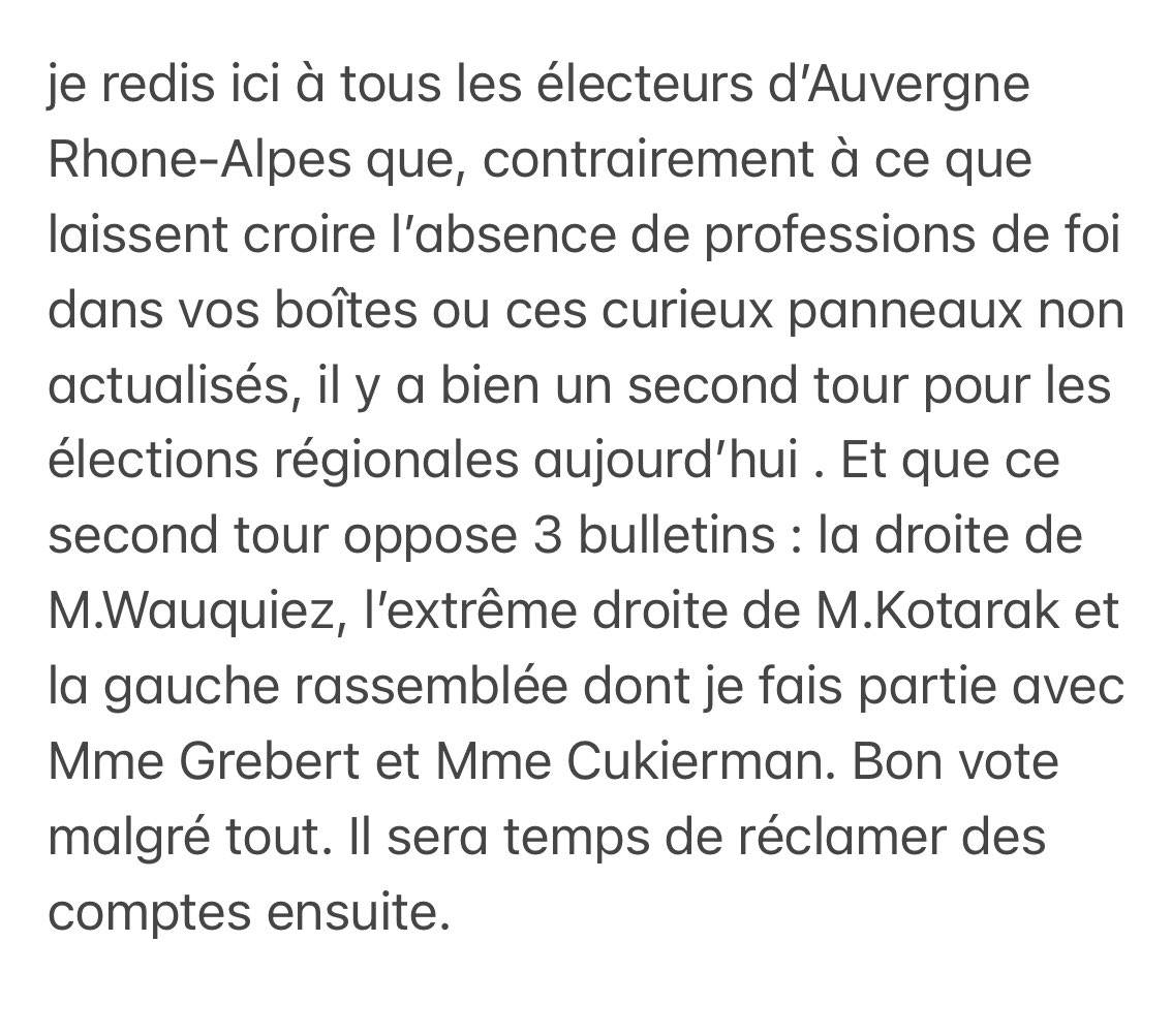 najatvb's tweet photo. Dans cette ambiance crépusculaire, entre start-up nation défaillante et désinvolture gouvernementale hallucinante, il faut se résoudre à se faire démocratie soi-même…👇🏼#Aura #regionales2021 https://t.co/VMgqIDb1p9