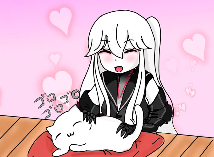 猫とか好きそうな深海姫NO1、空母棲姫さんのイラストです 