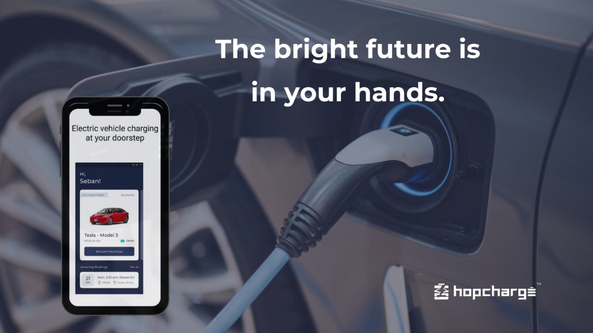 Hopcharge's tweet photo. Introducing the world’s first electric vehicle charging at your doorstep. Anytime, Anywhere, Anyday whether parked in public or private parking.
To know more about us, click here: https://t.co/tzjcAXNGyy
#ElectricVehicleCharging #ChargingService #BrightFuture https://t.co/o39ySMz9XP