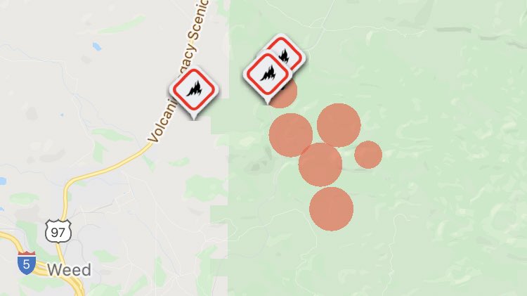 A2mCloud's tweet photo. #LavaFire #CA πΊπΈ
Looking active and growing in size.
Hot day ahead - #staySafe #stayAlert
Check it out on
π²#alert2me π π€
#mtshasta #siskiyou #siskiyoucounty #calfire #wildfire #california #weed https://t.co/lAsuw0N17k