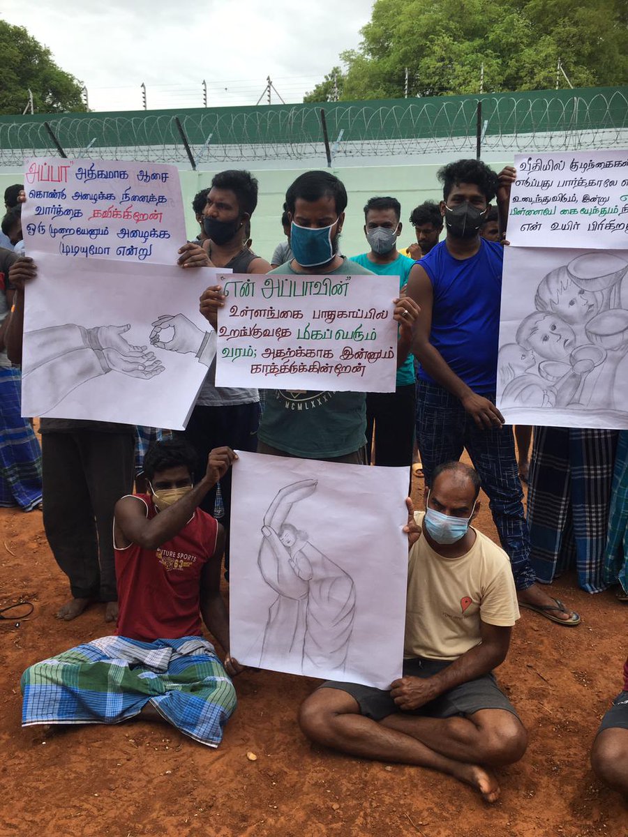 PIyakkam's tweet photo. சிறப்பு முகாமில் உள்ள ஈழத்தமிழ் அகதிகள் தங்களை விடுவிக்க கோரி தொடர்ந்து 19 வது நாளாக போராட்டம்.
#FreeAllRefugeesInSpecialCamp
#CloseTheSpecialCamp https://t.co/x4lFaBq7Jc