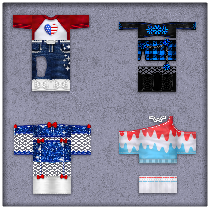 missmudmaam_mmm's tweet photo. 🌟RED🌟WHITE🌟BLUE-tiful🌟

Dream big!
Celebrate!
Live laugh sing!

red white blue Roblox clothing 
Available now on my profile or shop here: 

https://t.co/2NVbyuPbcl https://t.co/FeXgAn2AuR