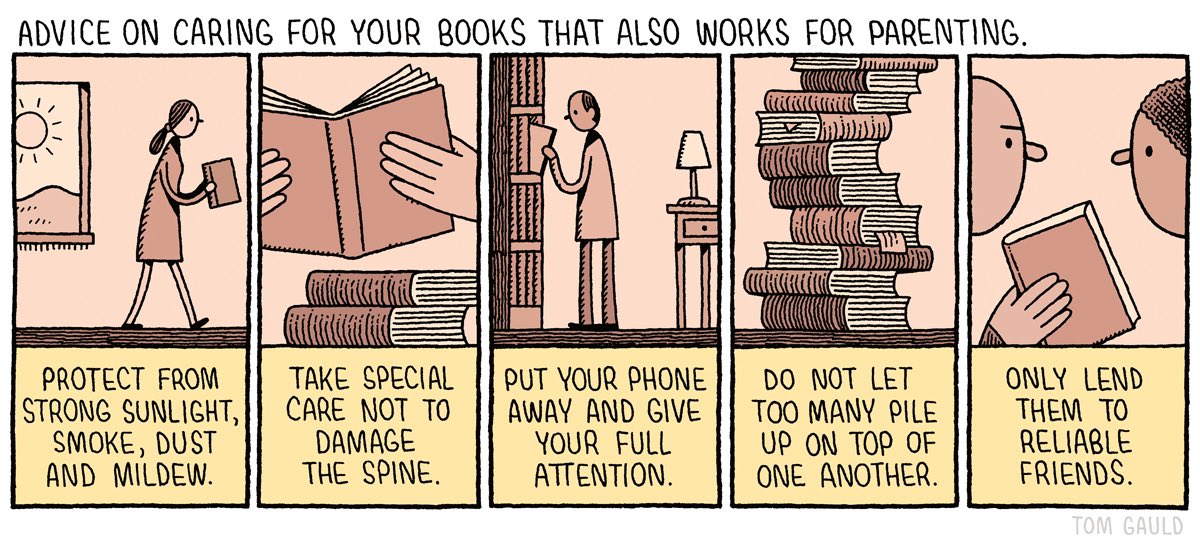 `Advice on caring for your books that also works for parenting' for yesterday's @guardianreview
(p.s. you can preorder my new book now: https://t.co/HOB9JGyNVJ)
