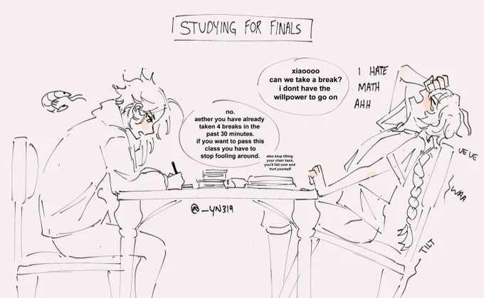 college au where aether is a student studying abroad but has to leave after the semester ends

#GenshinImpact  #原神 #xiao #aether #XiaoAether 