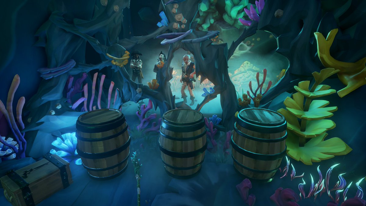 We're not quite sure what the hell is going on in the Sea of Thieves, but the Barrel Council had a talk with the Cursed Captain to learn what we could and rescued Captain Jack Sparrow's crew from the sirens! #SeaOfThieves #bemorebarrel