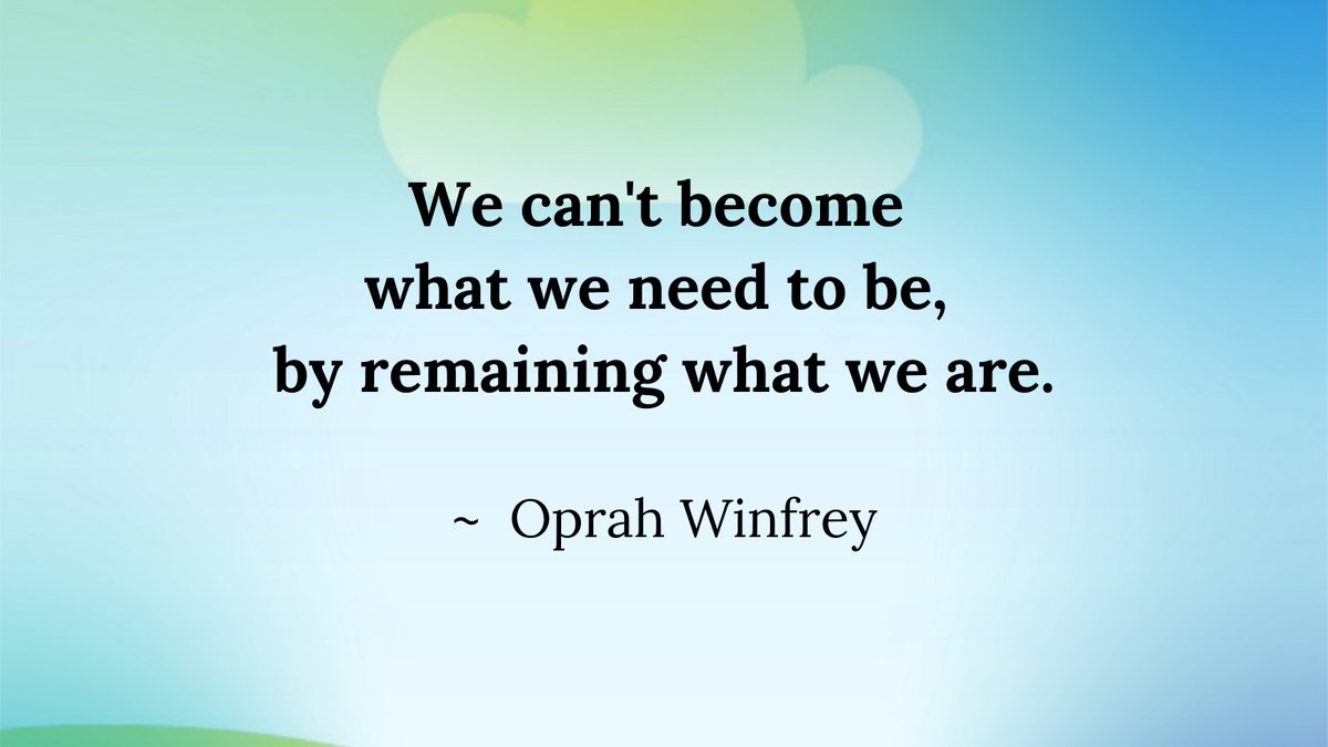 stratorob's tweet photo. We can't become what we need to be by remaining what we are.
#Success #Business #Innovation #Insurance #Marketing #Strategy #Fintech #Baanking #ThinkBigSundayWithMarsha #Disruption #PositiveVibes #Mindfulness https://t.co/v2vgqA9EdZ