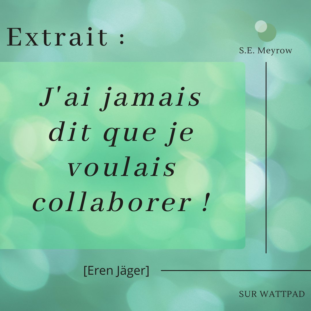 S_E_Meyrow's tweet photo. Présente-toi à moi, Chapitre 03 : Persévérance #wattpad https://t.co/qdOj0YDpCM
#SNK #AoT #ereri #riren #levi #livai #wattpadstory #eren #leviackerman #AttackOnTitan #lecture #lire #yaoi #amour #romance #fanfiction #sex #sexe #semeyrow #romancegay #gay #erotisme #roredwarrior https://t.co/rrcaJmtkK7