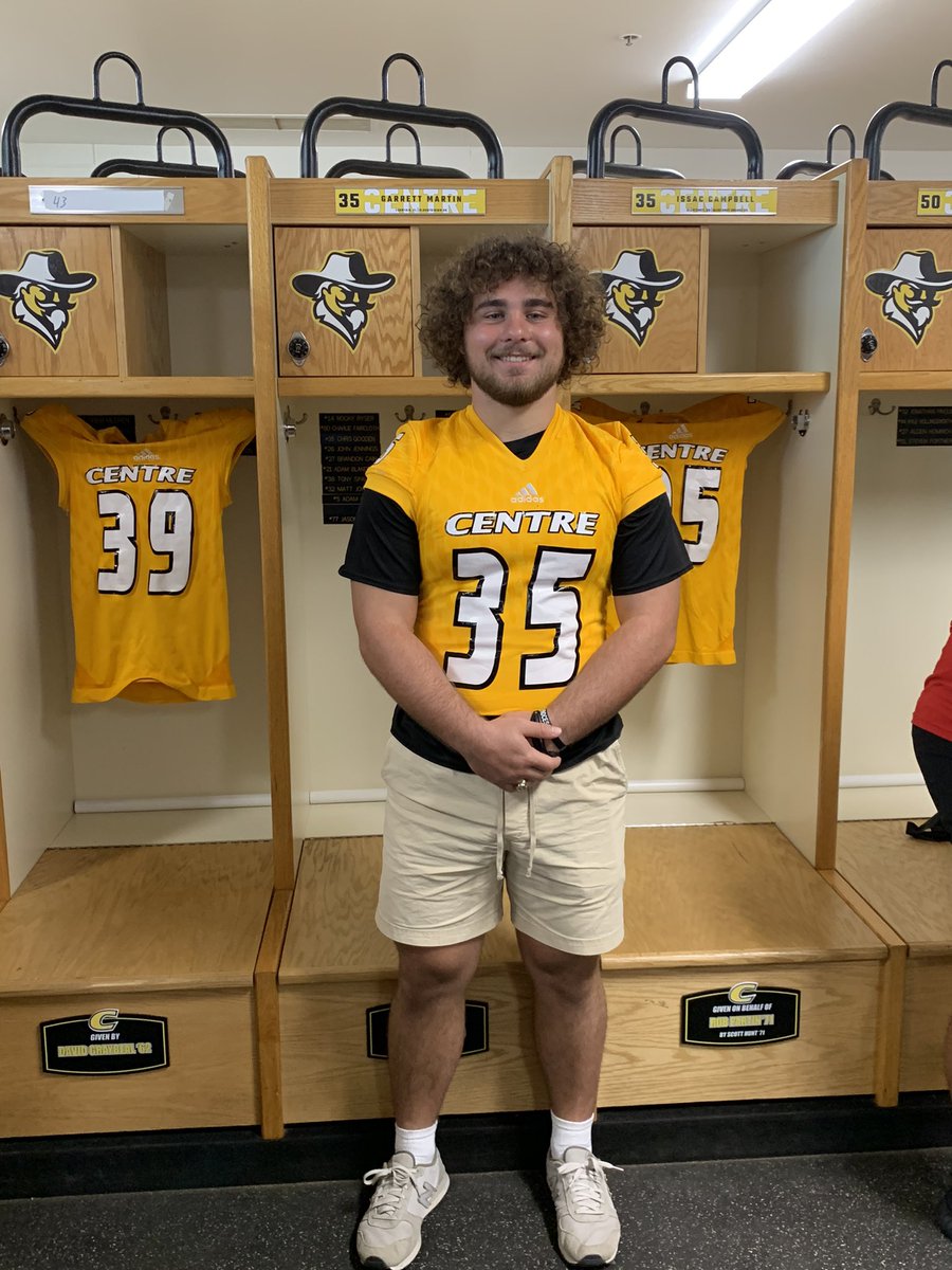 Garrett Martin (@gmartin_35) on Twitter photo Very thankful for the opportunity I had to meet and visit <a href="/CoachAndyFrye/">Andy Frye</a> <a href="/devinbice88/">Coach Devin Bice ๐</a> <a href="/CentreFootball/">Centre College Football</a> yesterday!! Very thankful for the opportunity I had to meet and visit <a href="/CoachAndyFrye/">Andy Frye</a> <a href="/devinbice88/">Coach Devin Bice ๐</a> <a href="/CentreFootball/">Centre College Football</a> yesterday!!