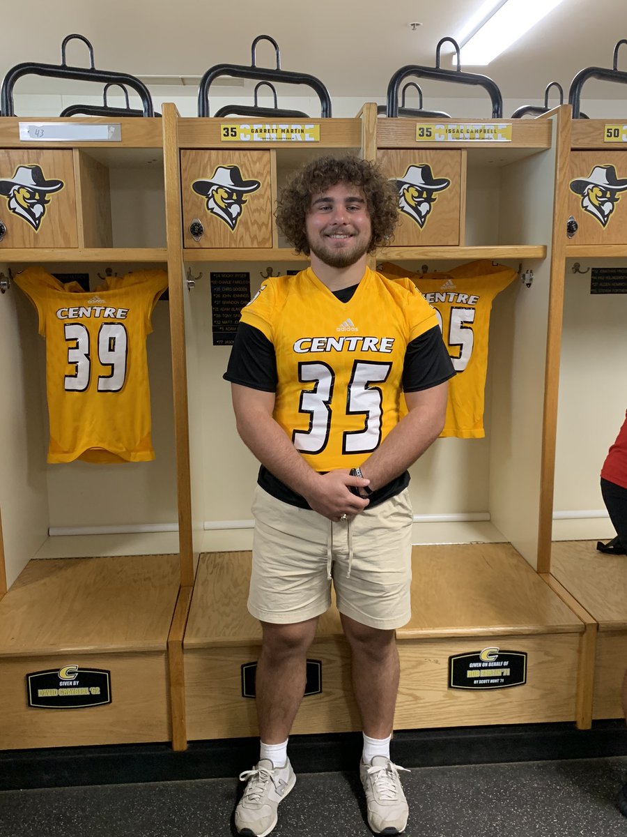 Very thankful for the opportunity I had to meet and visit @CoachAndyFrye @devinbice88 @CentreFootball yesterday!!