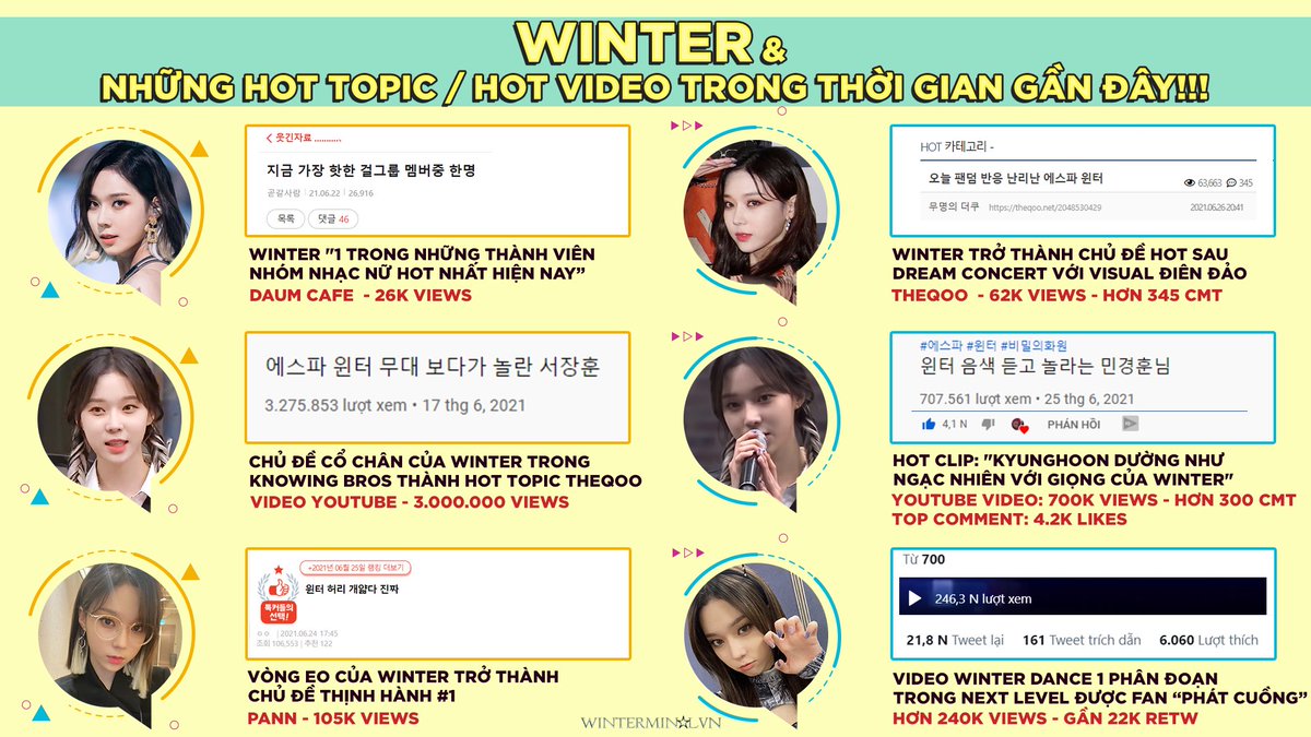 winterminalvn's tweet photo. 📌⭐️💥🔥☄️ #WINTER &amp; NHỮNG #HOT_TOPIC / #HOT_VIDEO TRONG THỜI GIAN GẦN ĐÂY 

Full bài viết: https://t.co/uLGWdYoZoi
---------
#winterminalvn #aespa #æspa #winter #aespawinter #윈터 https://t.co/3hgKUg1SE4