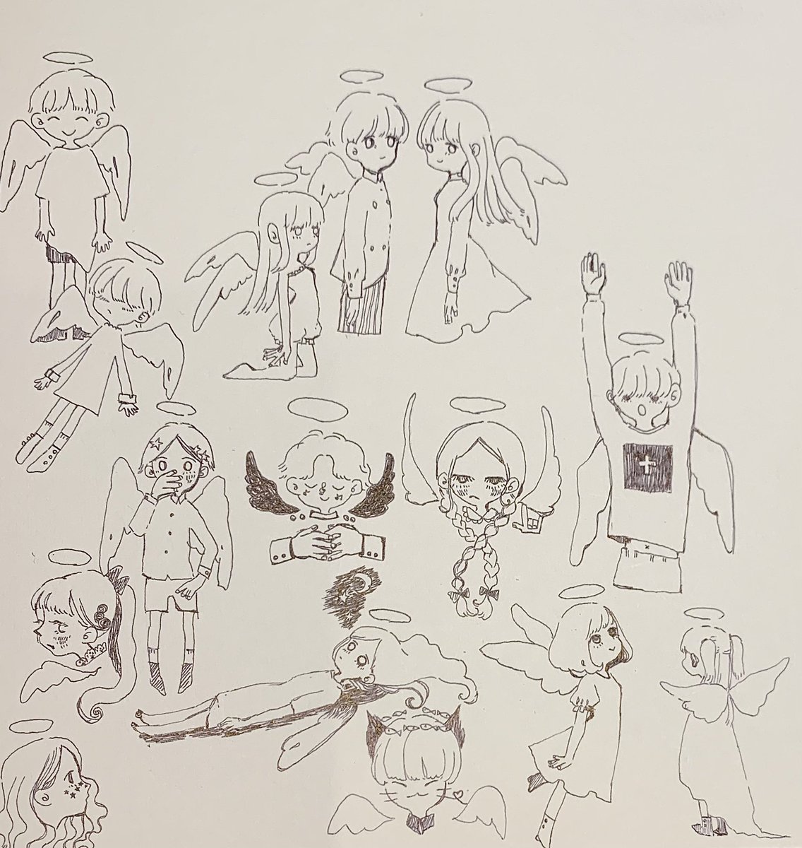 こどもとお絵描きした🕊⏱🕯 