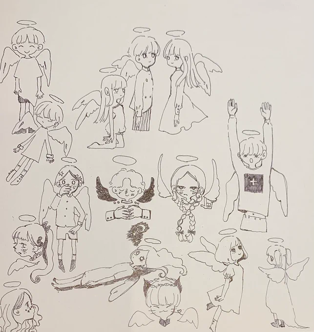 こどもとお絵描きした🕊⏱🕯 