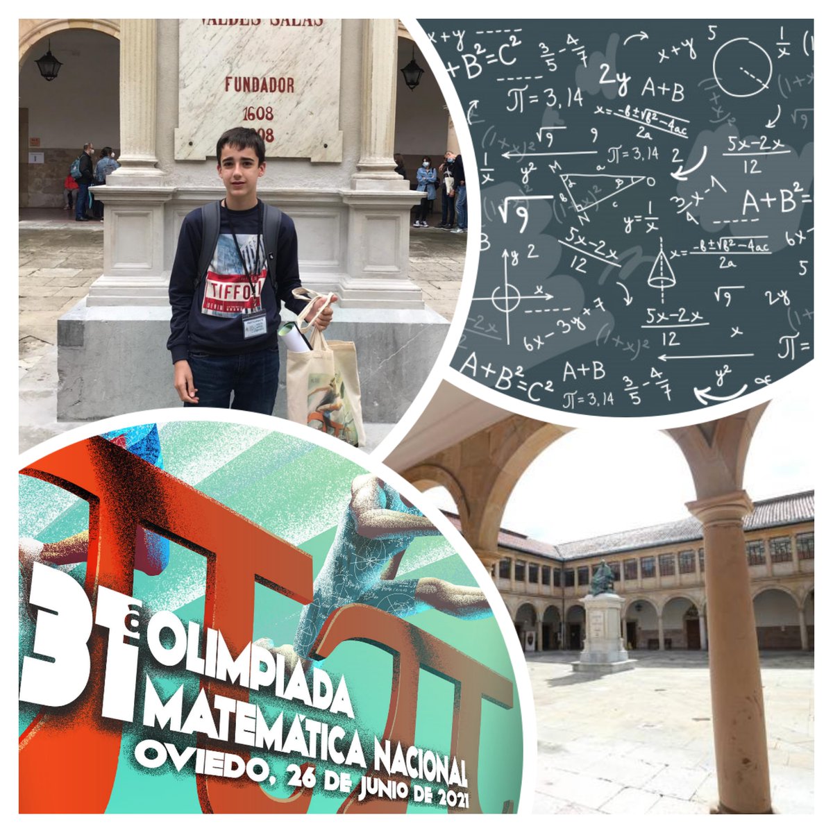 codemagijon's tweet photo. Martín García González 2º ESO @codemagijon participa en la final de la XXXI Olimpiada Matemática Nacional Junior 🔢🔣 desarrollada en el Edificio Histórico de la Universidad de Oviedo. Enhorabuena por el gran trabajo realizado para llegar hasta aquí!!! 👏👏👏 #CodemaMates 💪💪 https://t.co/XNiNUY4atv