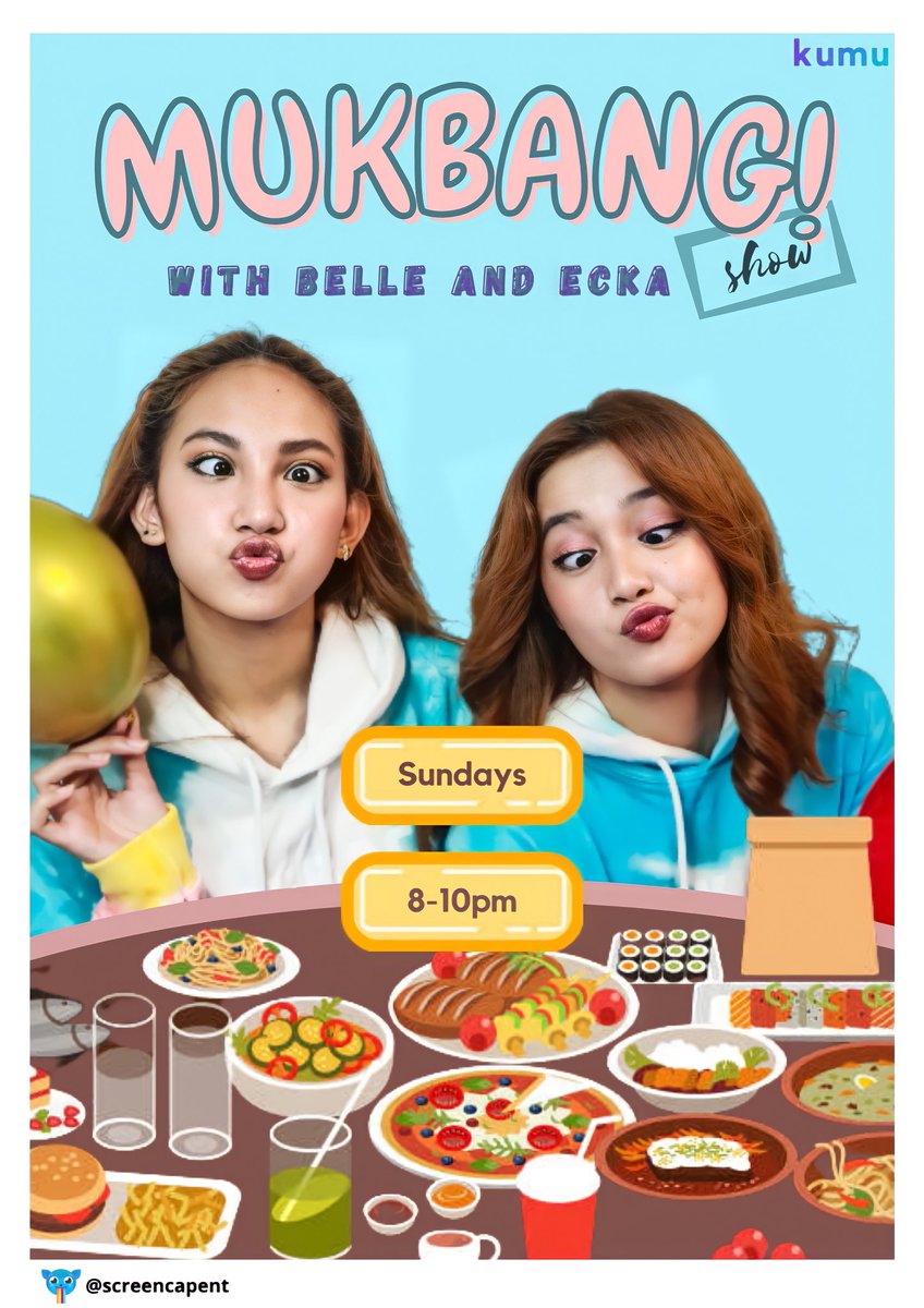 belledelosrxyes's tweet photo. This is it! 🤤 Our most dreamed content will finally happen! BECKA's MUKBANG SHOW on KUMU every Sundays - 8PM. Covered by (ID : @screencapent) Samahan niyo po kaming matakam sa mga ihahanda nating FOODang! 🥰 See you later! https://t.co/xL0sUf10IQ