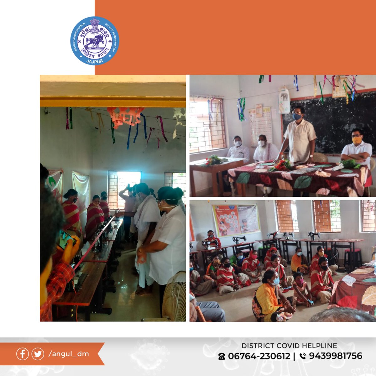 MLA Athamallik inaugurated the sewing machines of Maa Maheshwari SHG established under Odisha Livelihood Mission at Podapadar village, Amsarmunda GP.
#OdishaLivelihoodMission