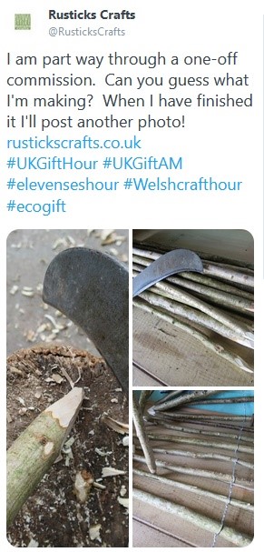 RusticksCrafts's tweet photo. So what was I making? A cat fence! Made to fit in with my client's cottage garden and stop her plant being used as a cat bed. No imported cane and #zeroplastic  I'm always happy to receive commissions. https://t.co/Dzgsga627V 

#UKGiftAM #welshcrafthour  @UKGiftHour @HourWelsh https://t.co/hdzpSC2HZ6