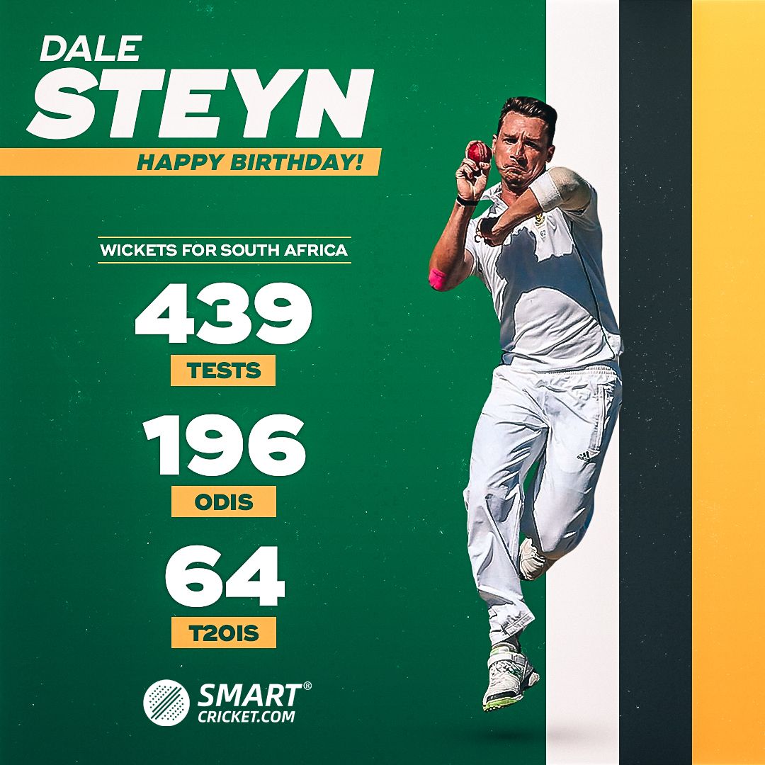 Happy birthday to an all-time great, Dale Steyn!  What a bowler,  
