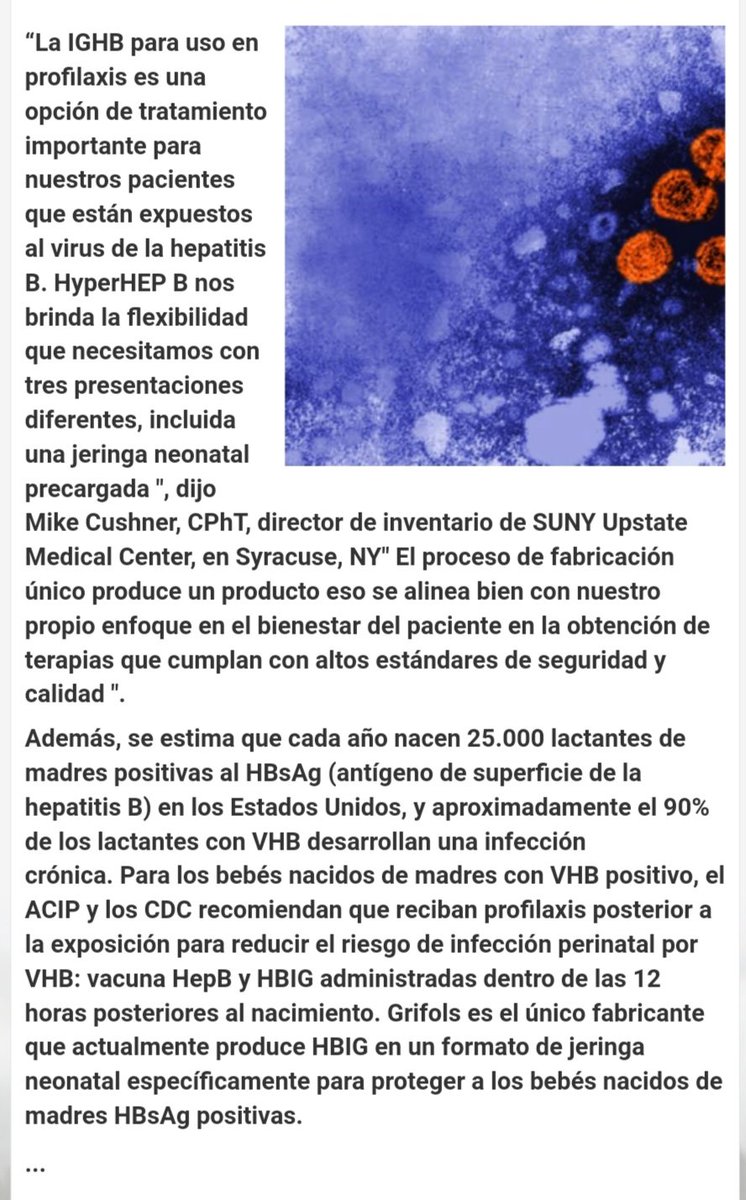 pharma_jonpi's tweet photo. FDA Approvals . Grifols Introduces New Formulation of HepB IG to Treat Patients Exposed to Hepatitis B .
https://t.co/uHiNohGRiD #Grifols #Hepatitis @US_FDA #HyperHEP #Talecris #HepB #ibex35 #inmunoglobulin https://t.co/ycNb5kdA8b