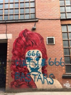 Vandalism of artwork in Manchester’s Gay Village. It is sad that illiterate bigots spread their hate like this.

We stand proud. We stand together. We stand united against hatred, intolerance and intimidation.

#gayvillage #vandalism