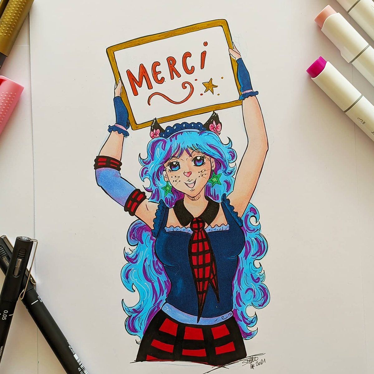 stellibd's tweet photo. Pour aujourd'hui un petit dessin pour dire merci à tout mes tipeurs. Grâce à votre soutien j'ai pu acheter clip studio paint ex. Je vais pouvoir aller plus loin dans la réalisation de mes mangas :)
#Tips #merci #avatar #ohuhumarker #dessin https://t.co/5IVEMLtTKq