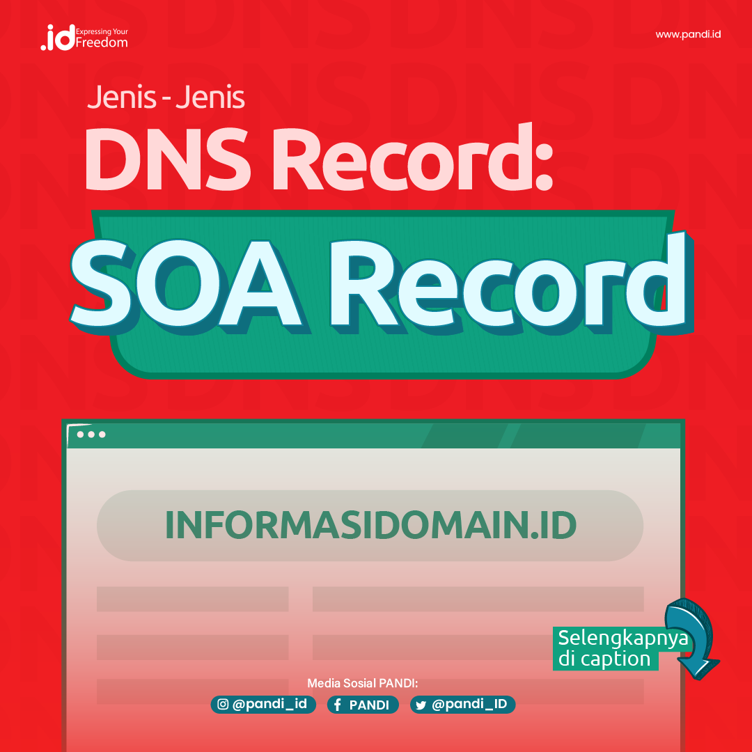 Pandi_ID's tweet photo. Sahabat ID!

Di seri pembahasan jenis-jenis DNS Record kali ini kita membahas SOA Record.

SOA Record (Start of Authority) adalah bagian yang muncul di awal dokumen DNS zone. Bagian yang sama juga merujuk pada Authoritative Name Server serta informasi lengkap sebuah domain. https://t.co/Ic77pTITcD