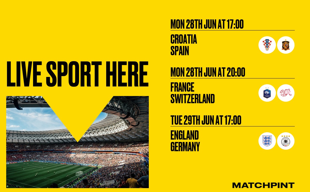 Countinghouse2's tweet photo. Some great fixtures coming up this week.
England vs. Germany now fully booked. We hope to see you for the next round!
#Matchpint #Euros #Euro2020
https://t.co/XS8hSFDGVN https://t.co/gK8Epae3MN