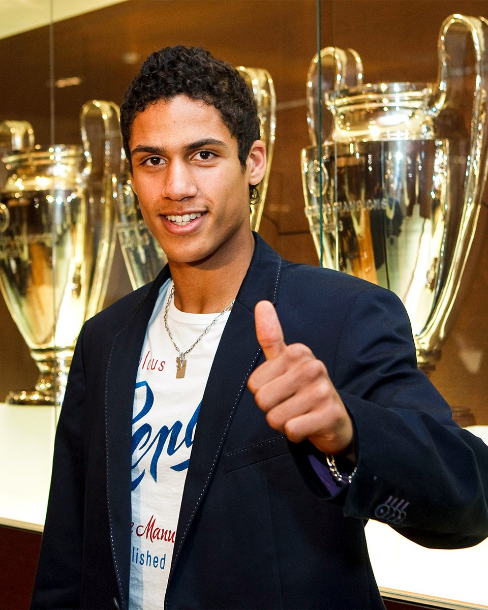 realmadrid's tweet photo. 💫 Hace 🔟 años, @raphaelvarane fue presentado como jugador del @realmadrid.
#RMHistory https://t.co/kQJurYxyaE