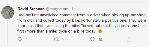 SpokesLothian's tweet photo. @magnatom 🚙<--->🚲

Lovely comments from #SaveLanarkRoad🚲protest + @magnatom

🙂Many🚙users agree #ClimateCrisis #AirPollution AND #RoadspaceReallocation

🙂Many🚲users agree🚙still often necessary

NB 70% of our members have access to both
🚲(some @cyclehire_edi)
AND
🚙(some #CarClub) https://t.co/MkWmznftyw