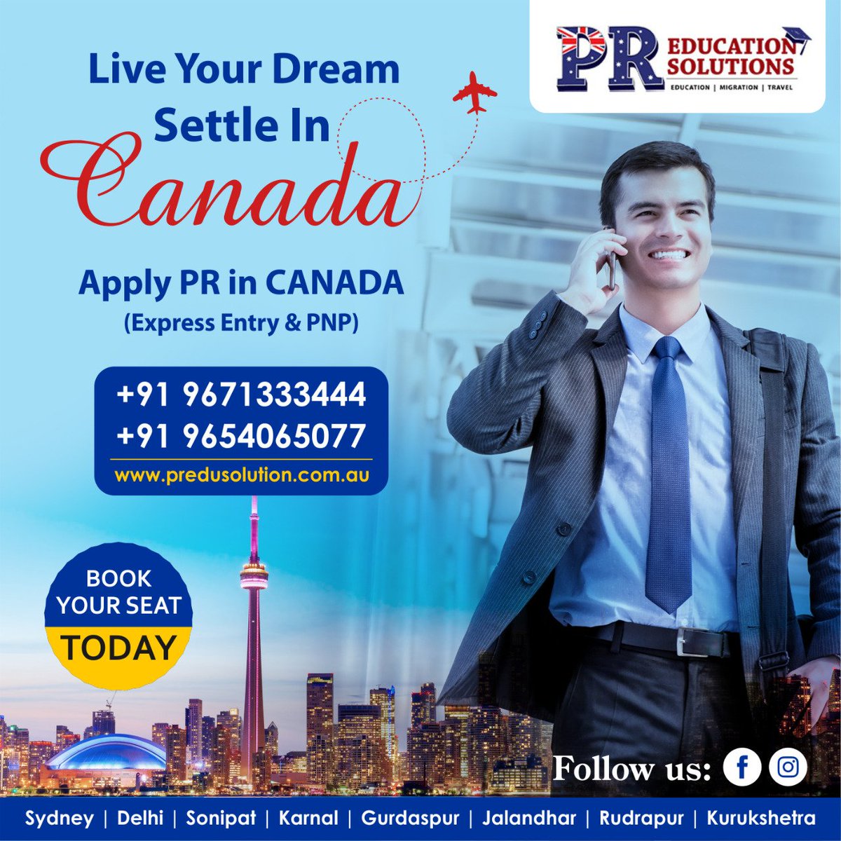 Visaforsure's tweet photo. Live Your Dream Settle in Canada

Apply PR in Canada (Express Entry &amp; PNP)

Book Your Seat Today:

📞 +91-9671333444, 📞 +91-9654065077

Branches:

Sydney | Delhi | Sonipat | Karnal | Gurdaspur | Jalandhar | Rudrapur | Kurukshetra

https://t.co/wAWAyjQcUg

#canada #canadaprvisa https://t.co/rtQm7mcIbs