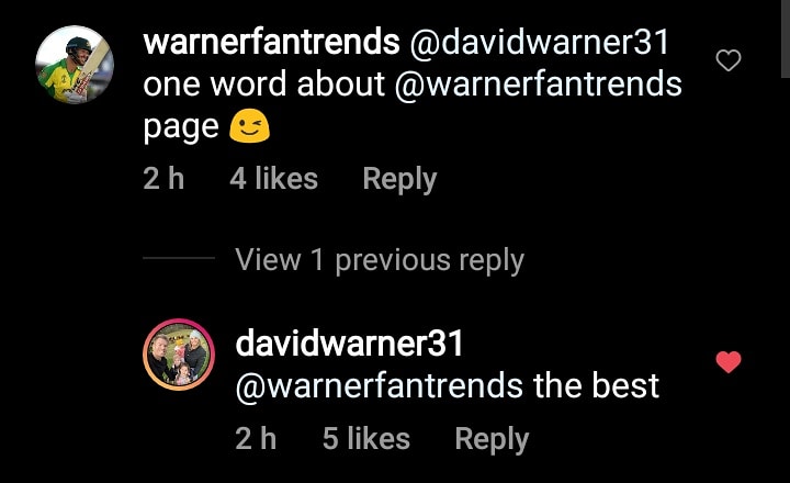 WarnerFanTrends's tweet photo. Getting reply for the 17 th time that also as a compliment on our page tq @davidwarner31
#Welovewarner
#warnerfantrends
#Warnerforever https://t.co/dXs831v7fU