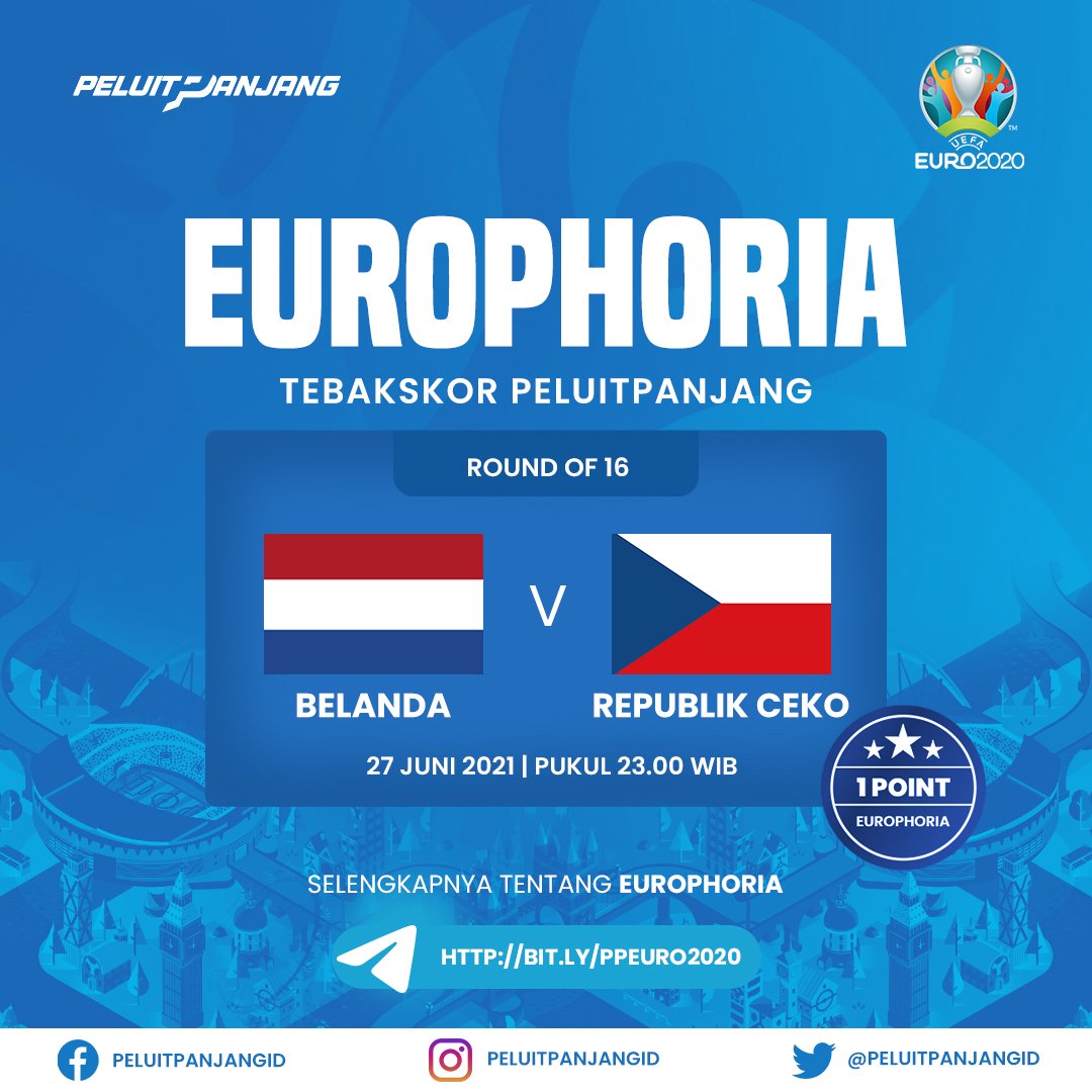 peluitpanjangid's tweet photo. Turnamen kuis tebak skor #EURO2020 berhadiah utama PS5!
#NED v #CZE
#BEL v #POR

Ikuti syarat di slide ke-3.

Submit jawaban ke sini ⬇️
https://t.co/Pucfzfjn5T

Gabung ke grup Telegram di sini ⬇️
https://t.co/ZJ4jYzKCVo https://t.co/hiHmEnnoAw