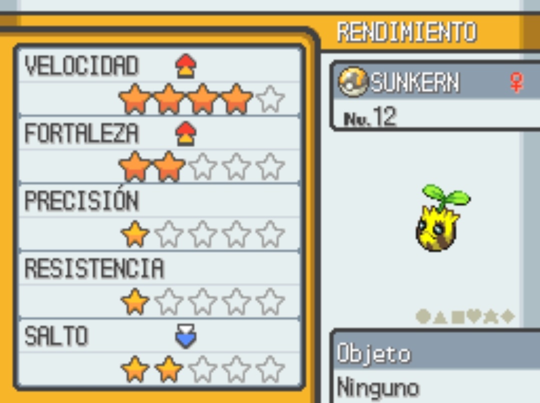 Mucho reírse de que Sunkern es débil pero luego en el Pokéathlon te destroza. Es el único Pokémon no legendario, junto a Ditto, capaz de alcanzar las 5 estrellas en cada disciplina.