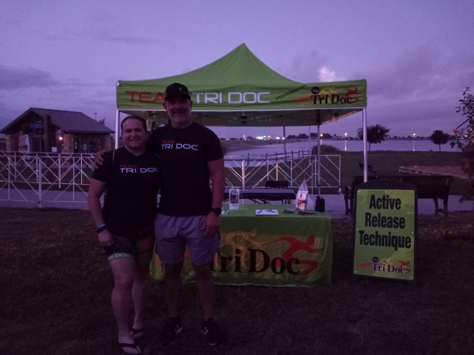 TheTriDoc's tweet photo. We are at the Pflugerville  Triathlon hanging with our people. Good luck Christa on a great race. We will be here all morning performing manual therapy on racers. https://t.co/IySZbpcDQe